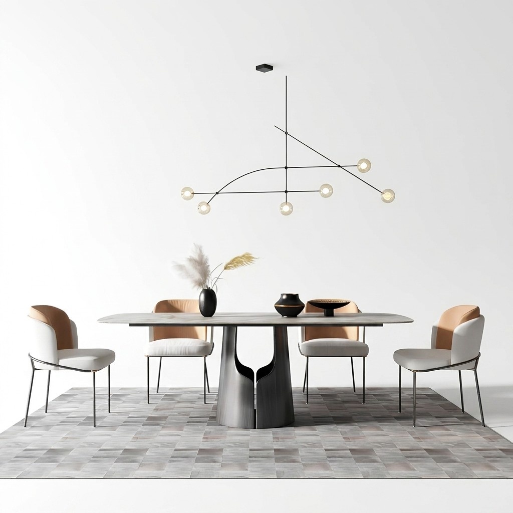 Table modern dining table marble design wooden table living room tables dining room 160x80cm