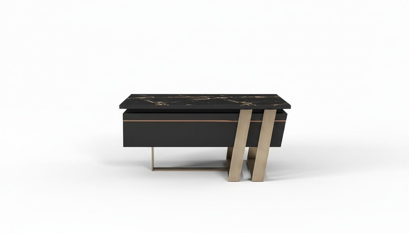 Table Wood Coffee Table Modern Design Beige Tables Office Black Furniture New