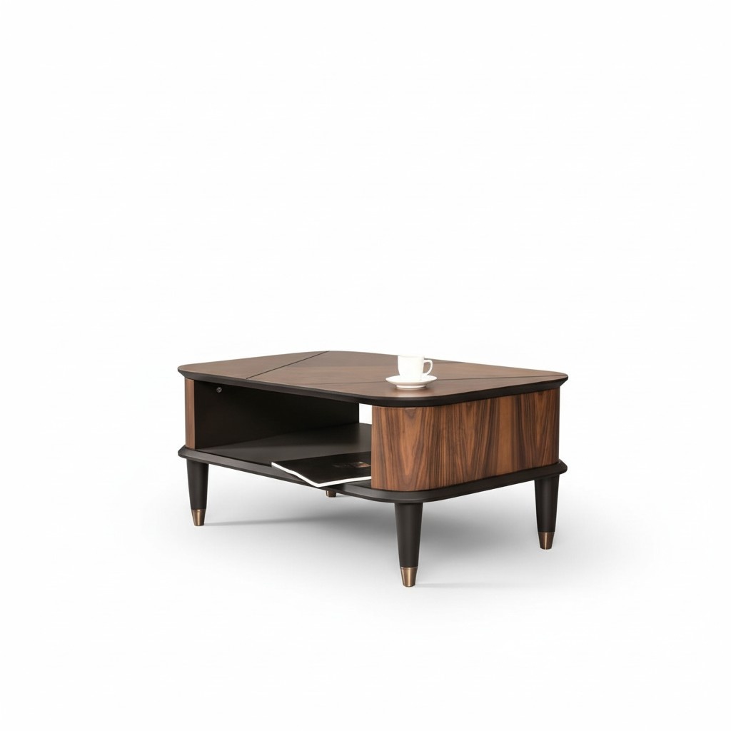 Table Wood Coffee Table Modern Design Beige Tables Office Brown Furnishing New