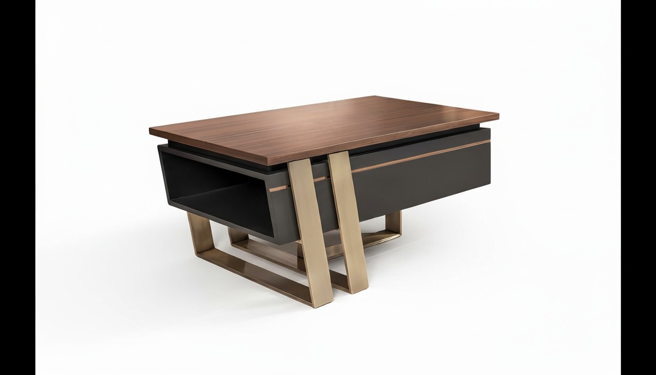 Table Wood Coffee Table Modern Design Beige Tables Office Brown Furniture New
