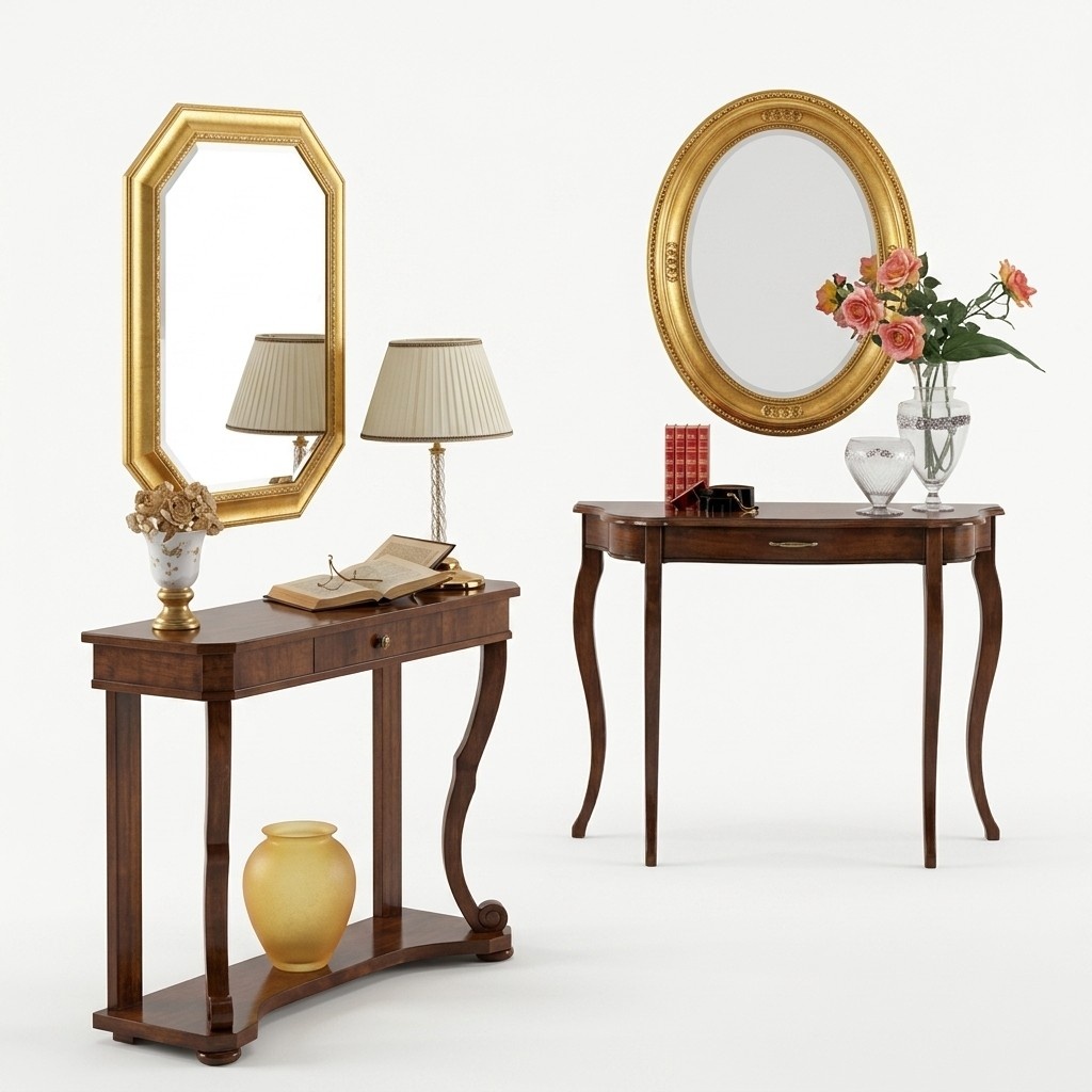 Tables Consoles Table Side Sleeping Room Wood Console Table Mirror