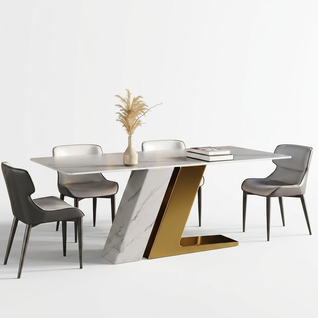 Tables Design Table Luxury Marble Imitation Furniture Dining Room Tables Modern Gold