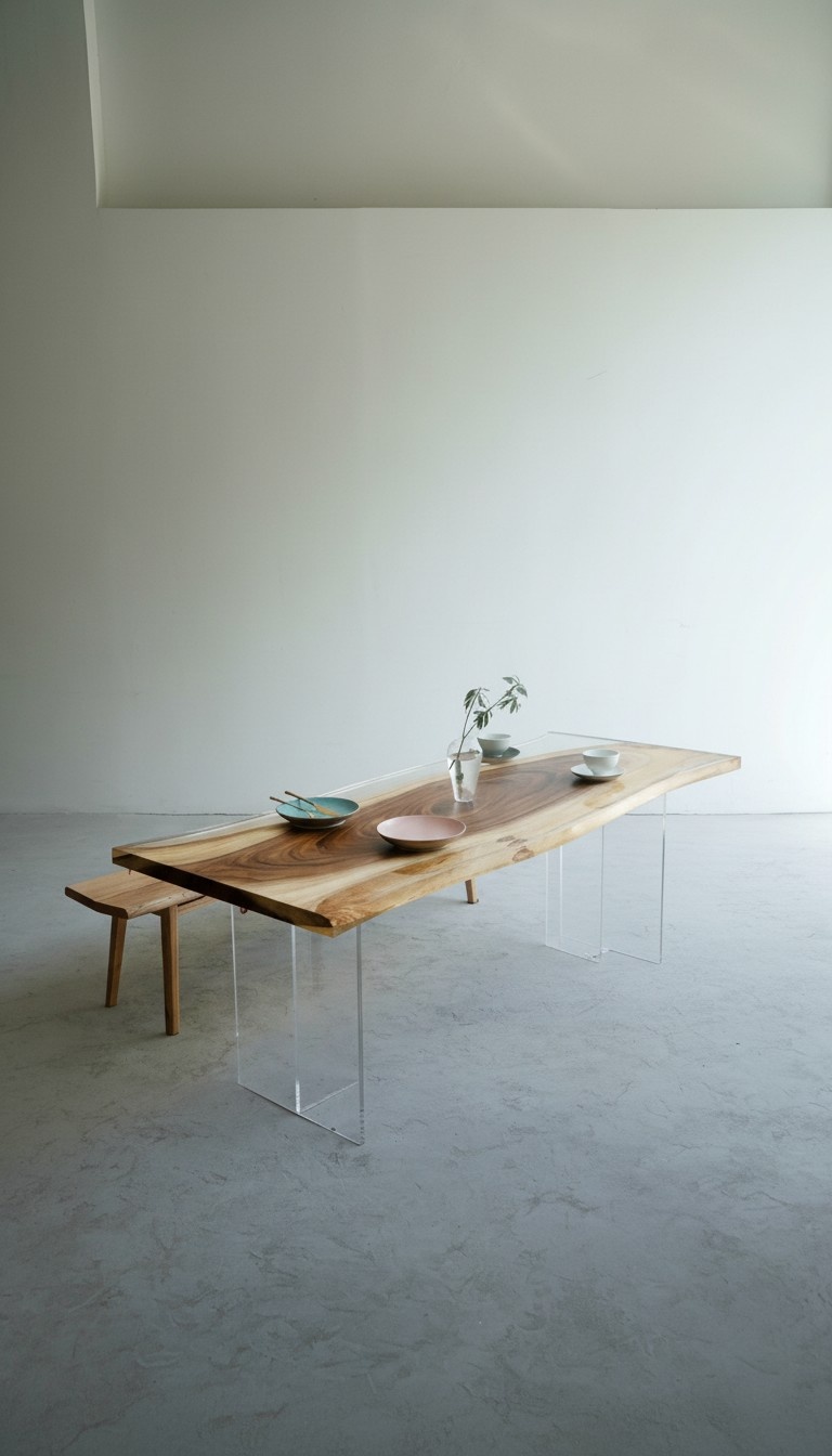 Tables Epoxy Resin Dining Table Wood Massive Furniture Waterfall Epoxy Table Casting Resin