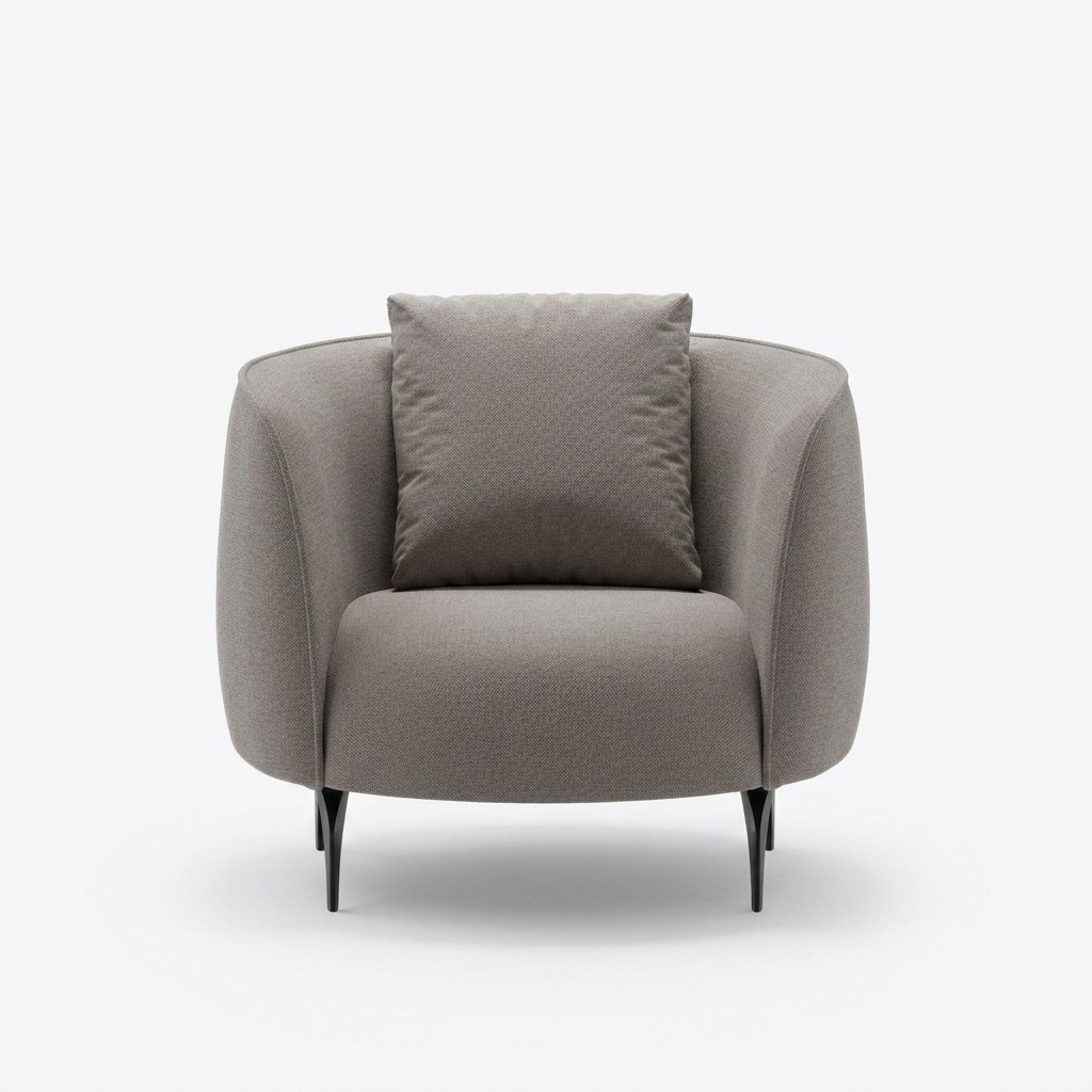 Taupe modern armchair living room single seater luxury design upholstered furniture lounge