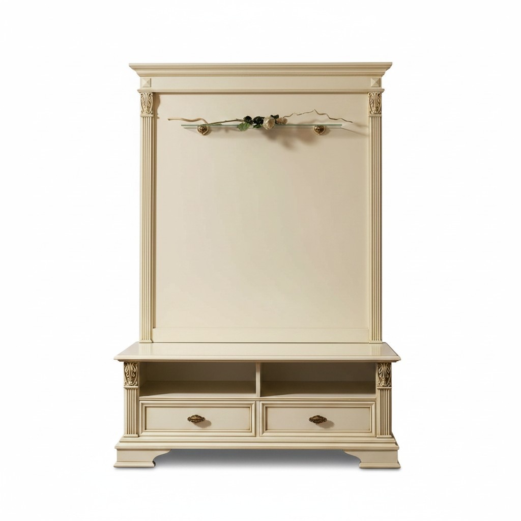 TV cabinet tv wall side board rtv low italian furniture antique style wood