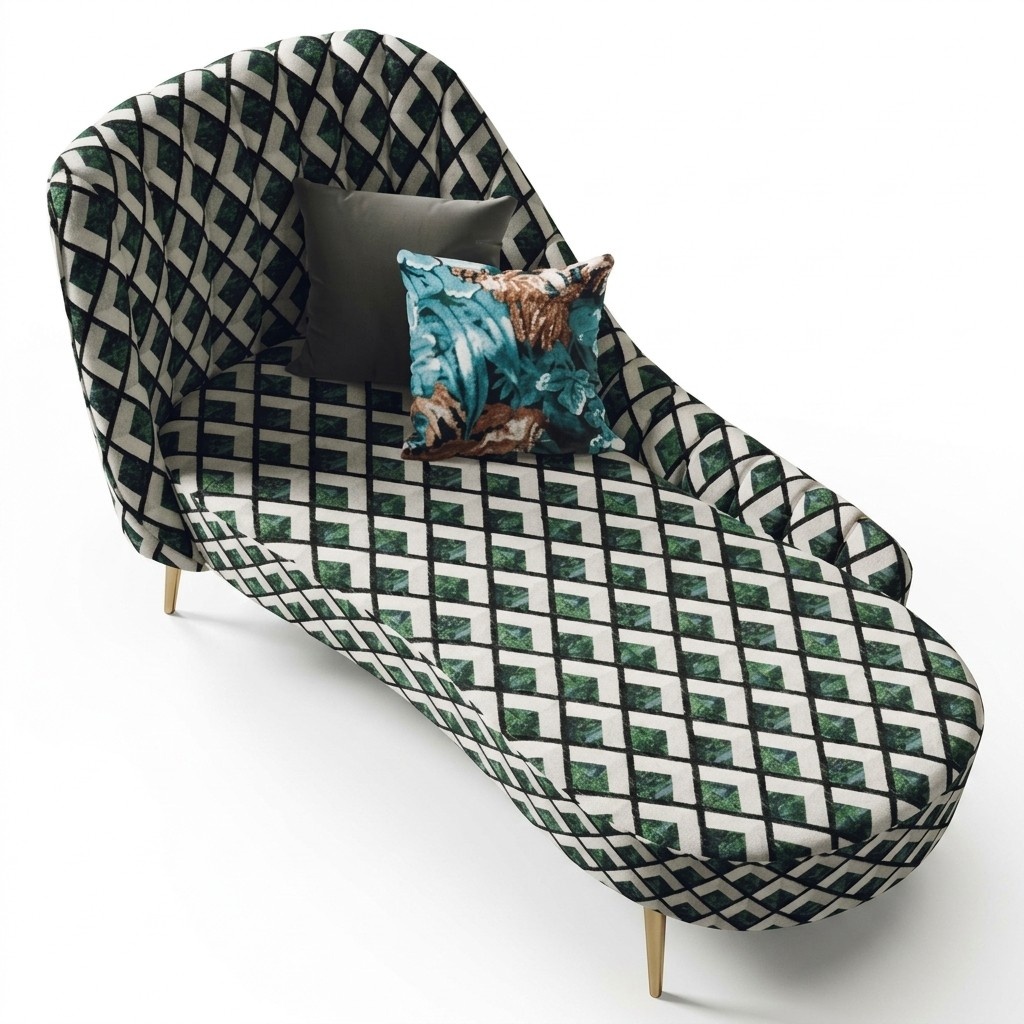Textile Chaise Lounge Couch Upholstery Couches Sofa Relax Chaise Lounge Club Furniture New