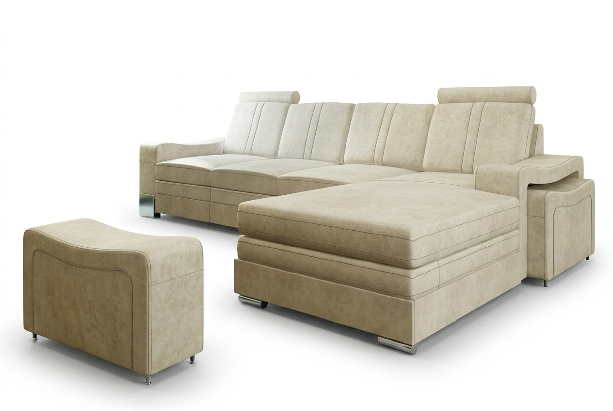 Textile sofa with USB fabric sofa corner sofa upholstery set new