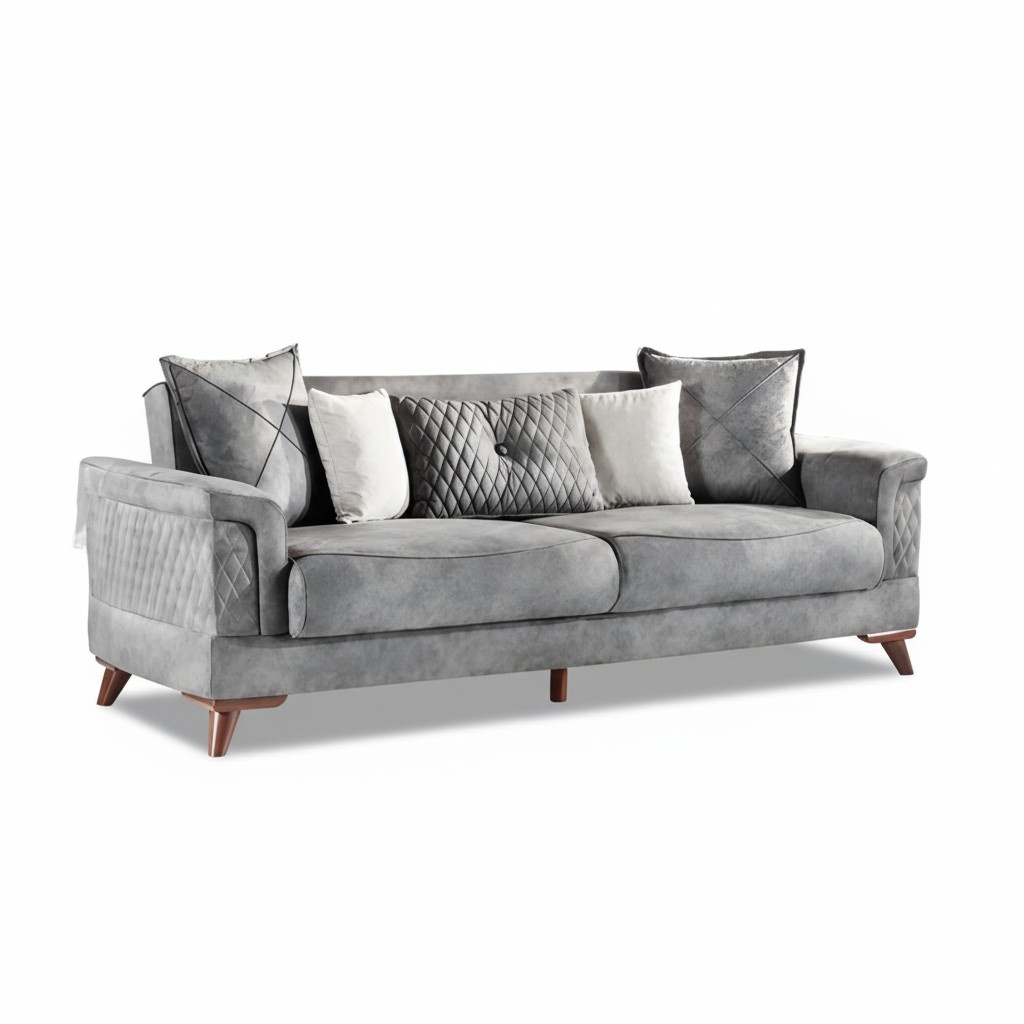 Fabric Sofa 3-Seater Sofa Upholstered Sofas Design Couch Furniture Three-Seater New