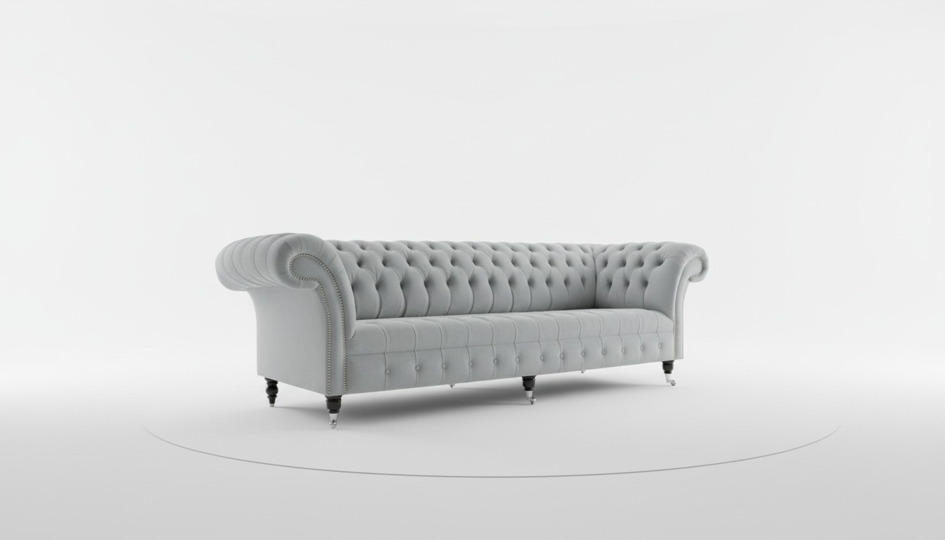 Textile sofa fabric couch chesterfield big sofas xxl couches seat cushion 265cm