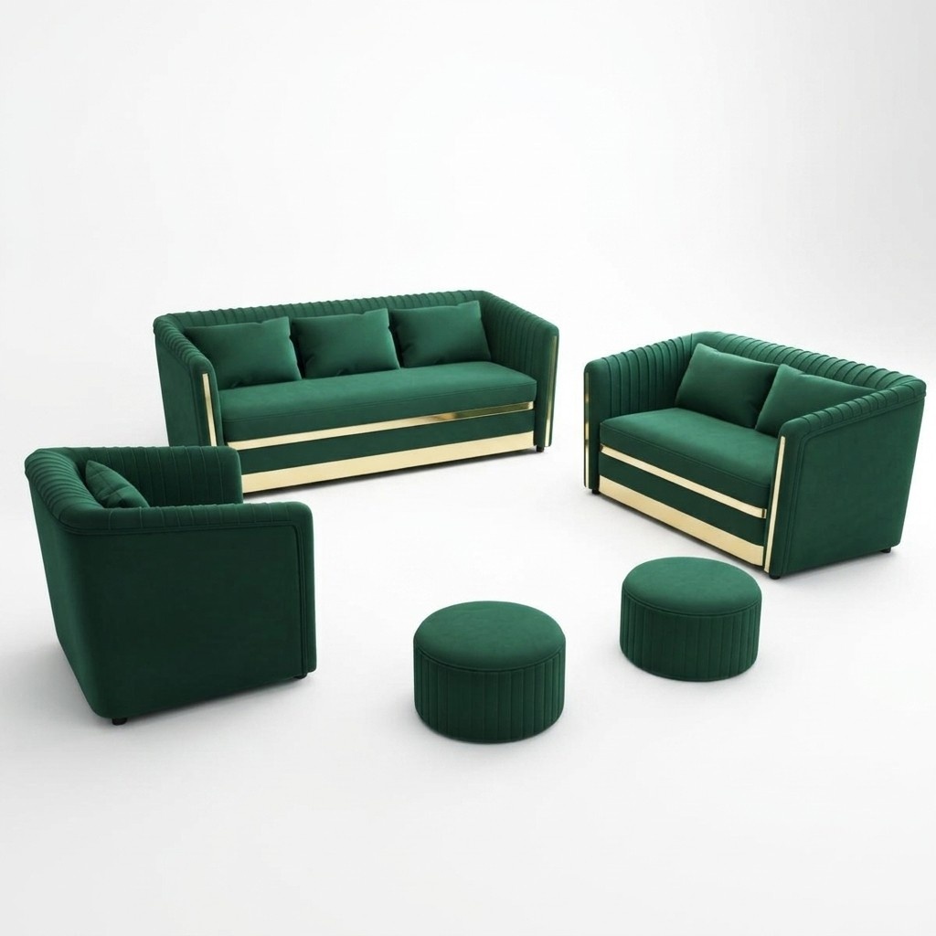 Textile sofa sofa set 3 + 2 seater set upholstered sofa couch designer sofa !