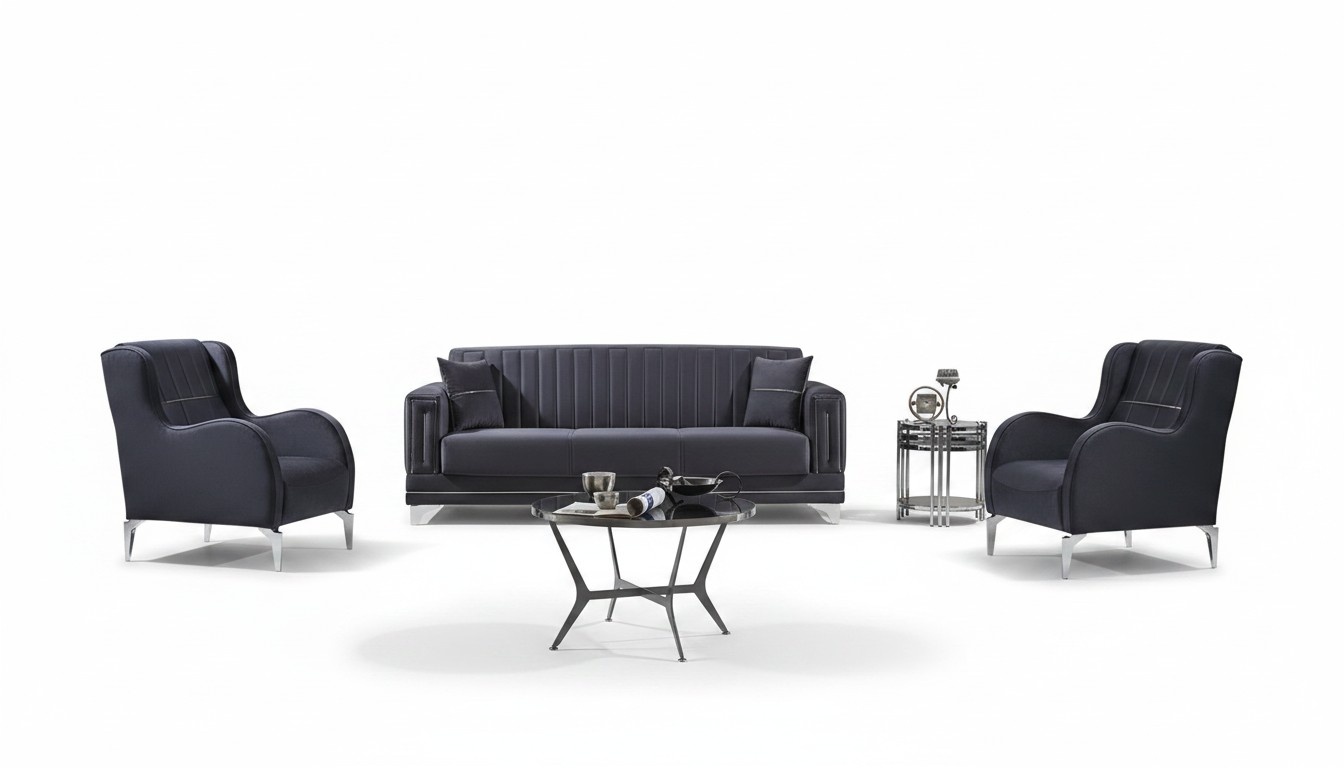 Textile Sofa Set 3-piece Couch Upholstered Set Sofa Set 3+1+1 Modern Couches