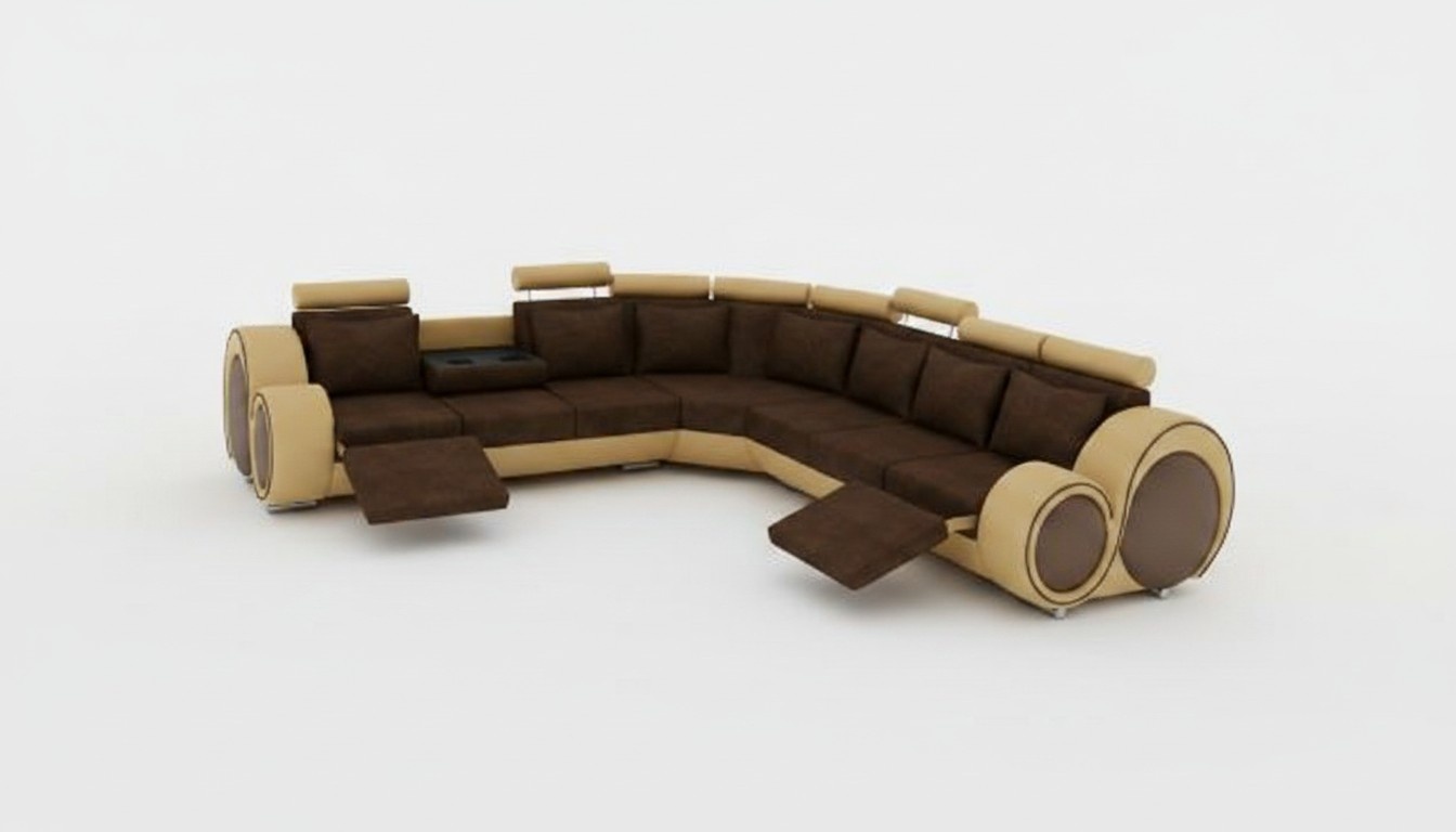 TEXTILE SOFA + USB, DESIGNER SOFA CORNER SOFA LIVING LANDSCAPE NEW SET LEATHER