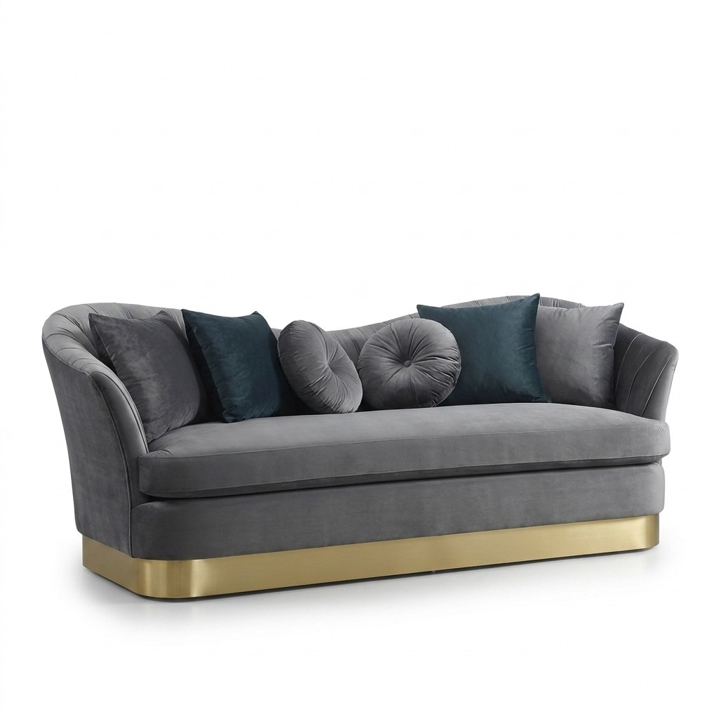 Three Seater Couch Upholstery Design Sofa Modern Seat Sofas Room Furniture 3s Grey