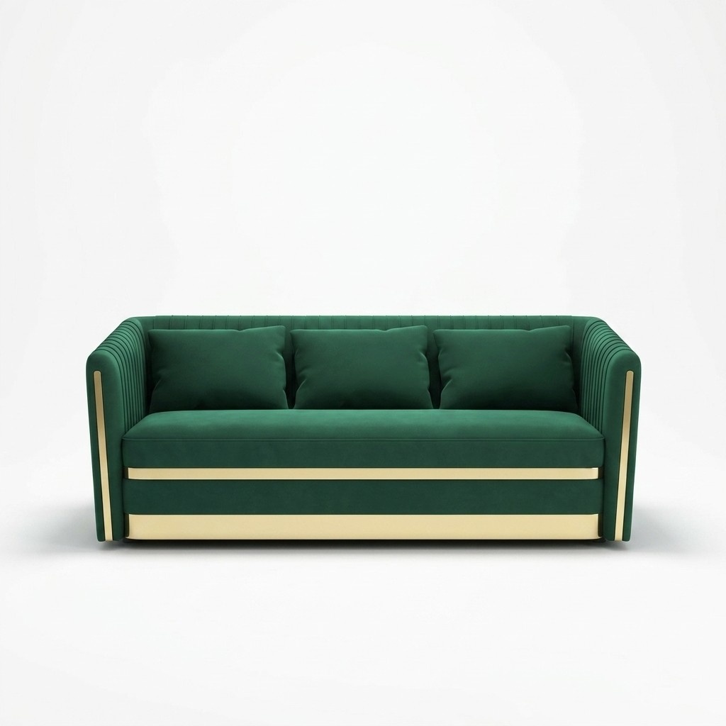 Three Seater Couch Upholstery Design Sofa Modern 3 Seat Sofas Room Furniture Green