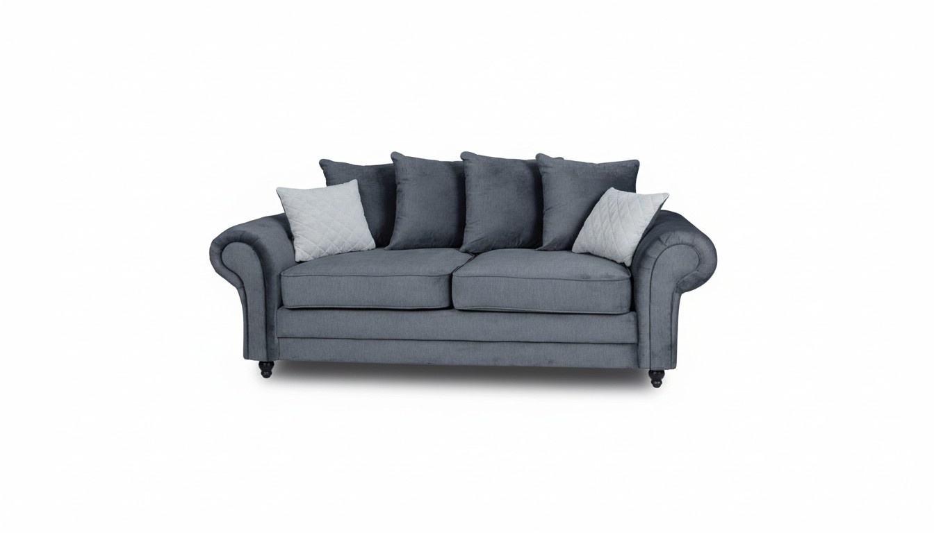 Three-seater couch upholstery furniture velvet couch fabric sofa 218cm couches