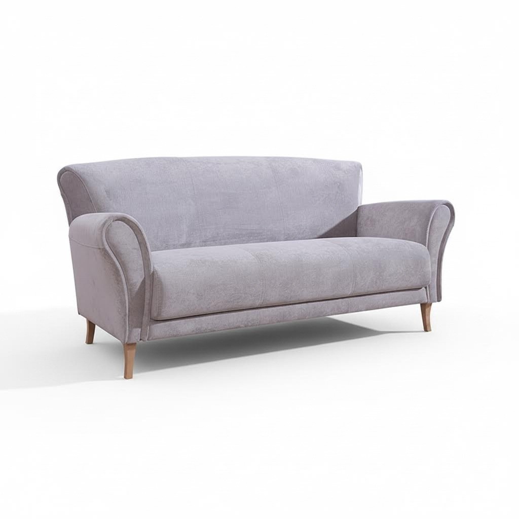 Three Seater Fabric Couch Sofa Purple Textile Couches Sofas Upholstery Set Luxury New
