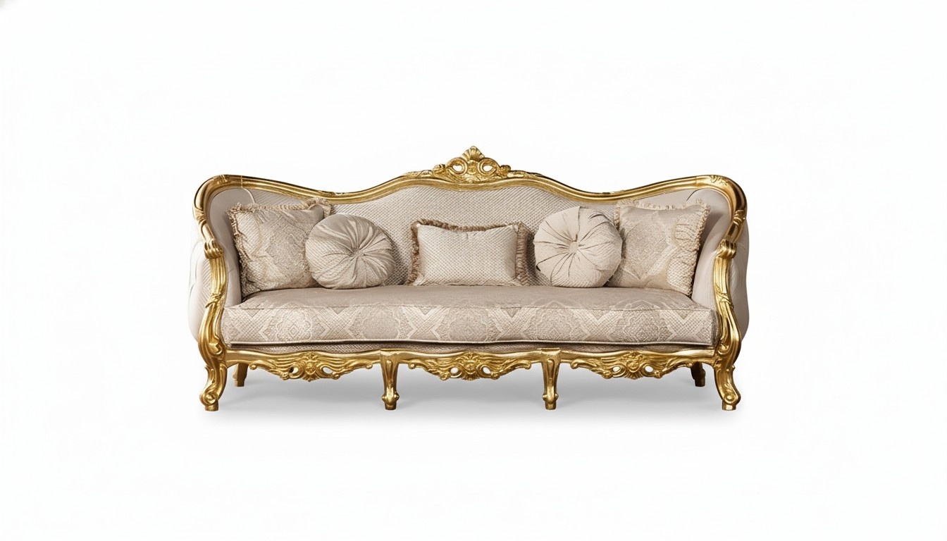 Three Seater Sofa 3 Seater Baroque Rococo Sofa Sofas Armchair Seat Fabric Style Couch