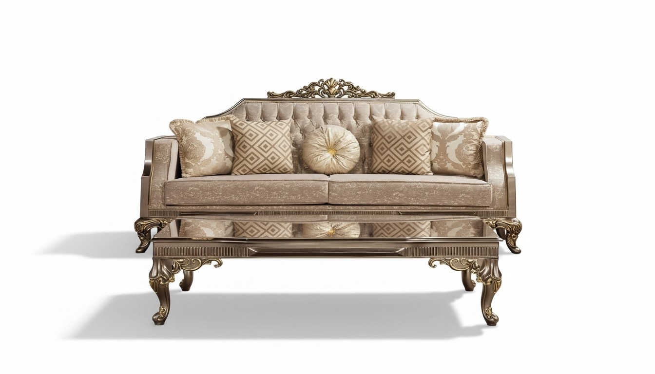 Three Seater Sofa 3 Seater Sofas Fabric Baroque Rococo Couch Design Living Room