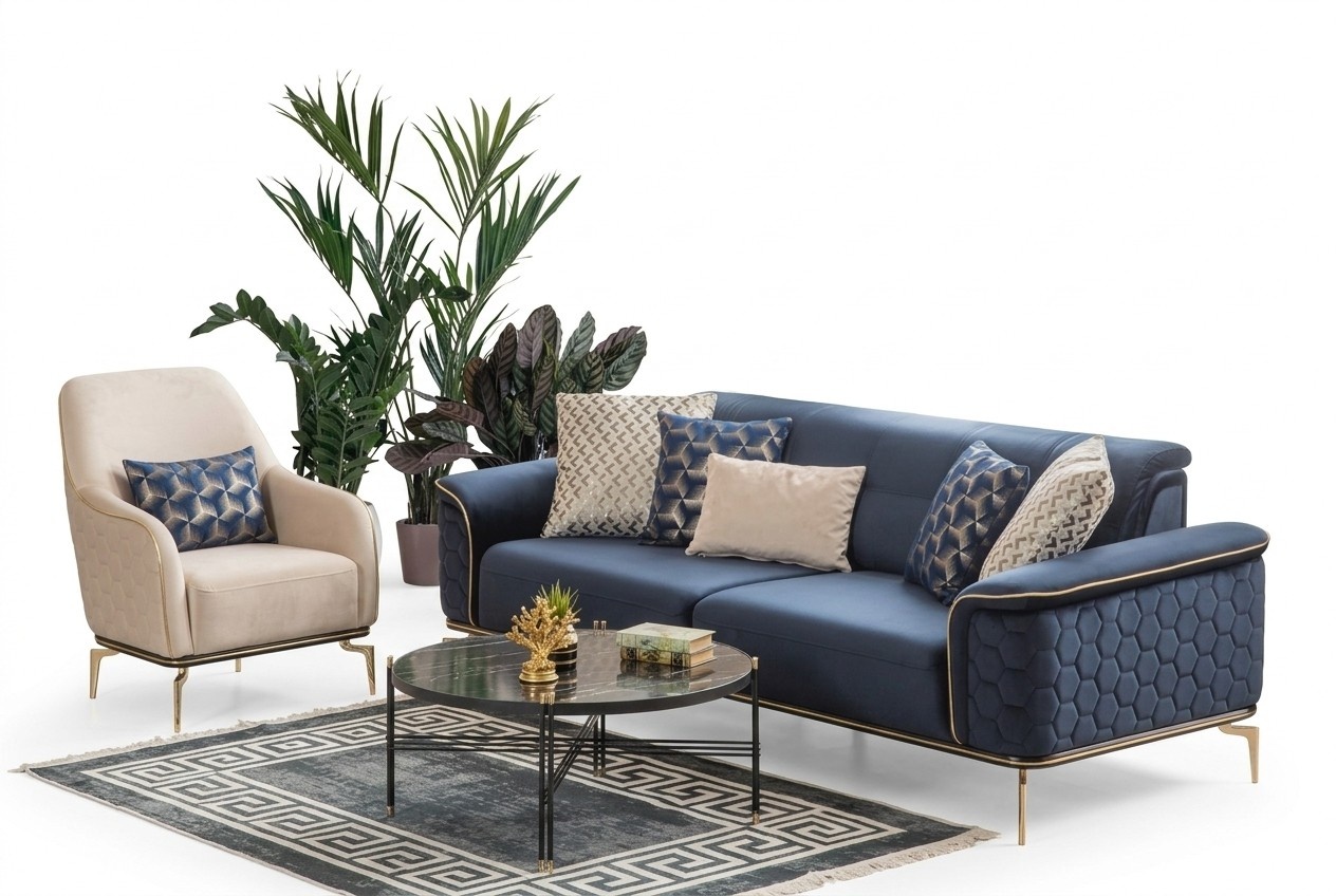 Three Seater Sofa 3 Seater Luxury Sofas Living Room Modern Fabric Design Textile Fabric