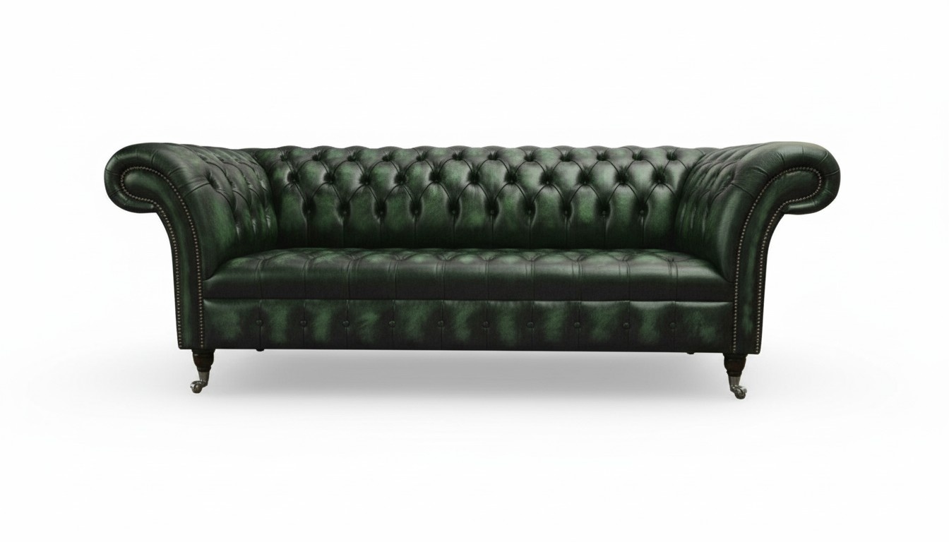 Three Seater Sofa 3 Seater Chesterfield New Couches Antique Green Upholstery Sofas New