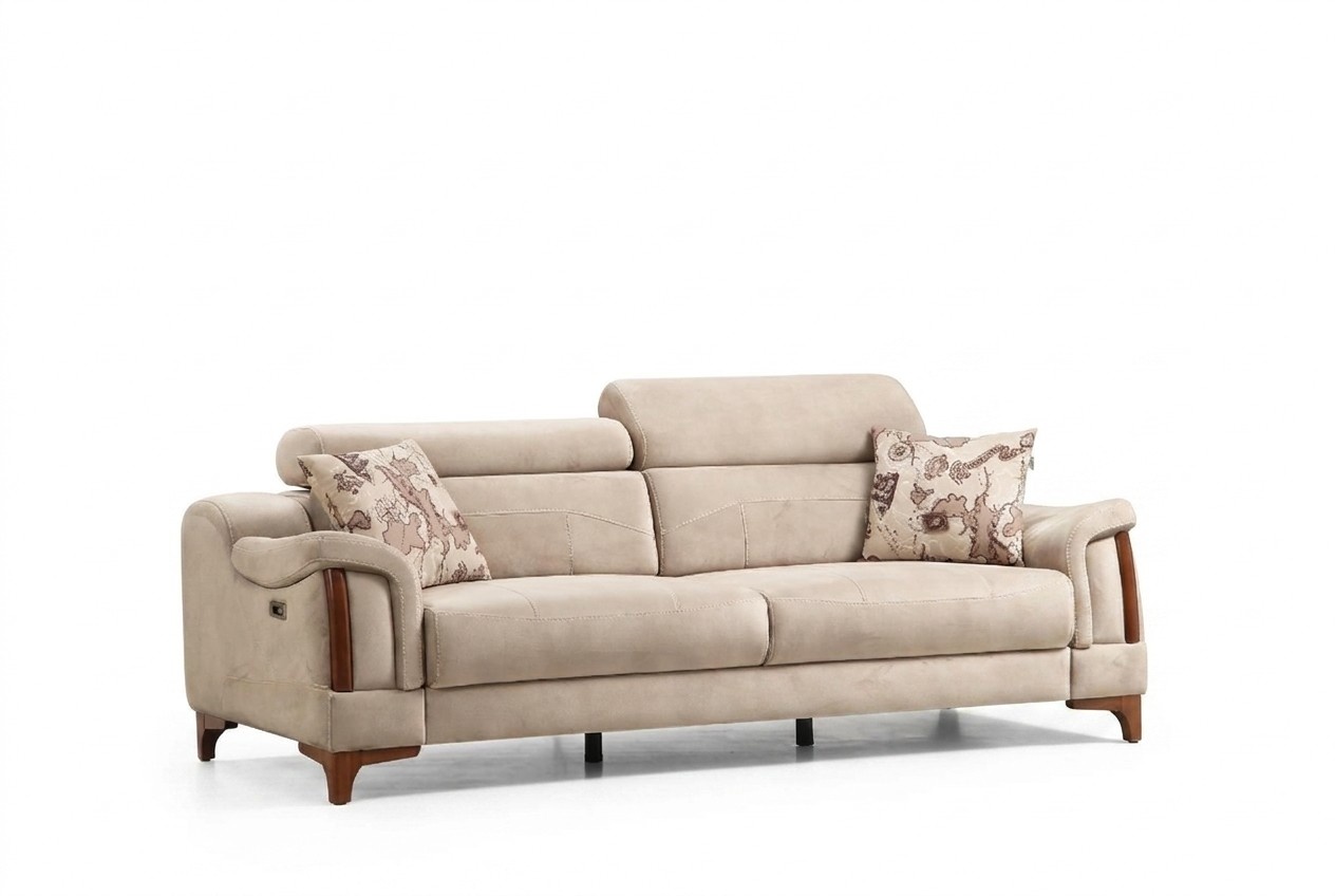 Three-seater sofa living room designer furniture modern upholstery textile