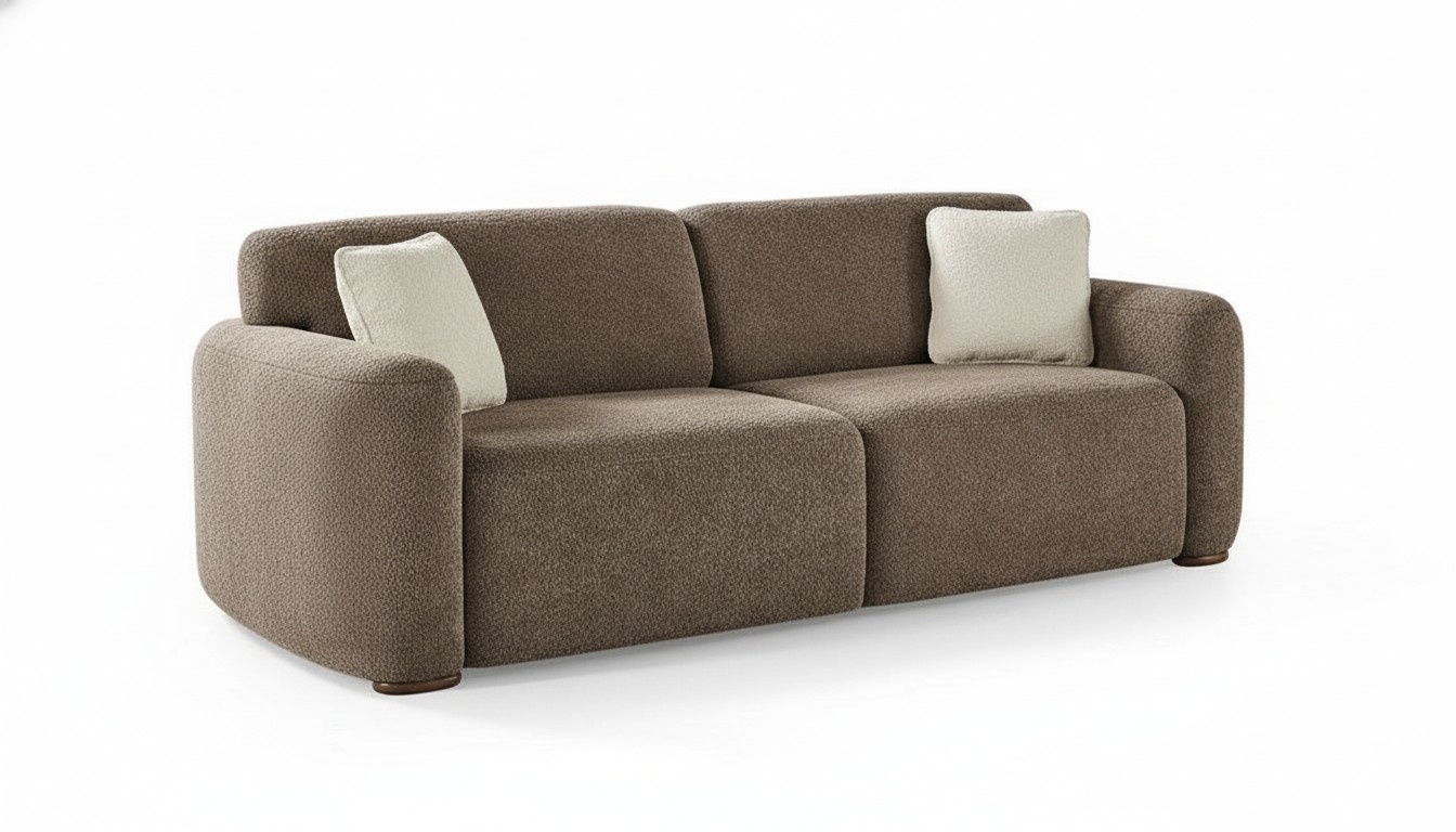 Three-seater sofa living room design furnishing 230cm textile 3-seater