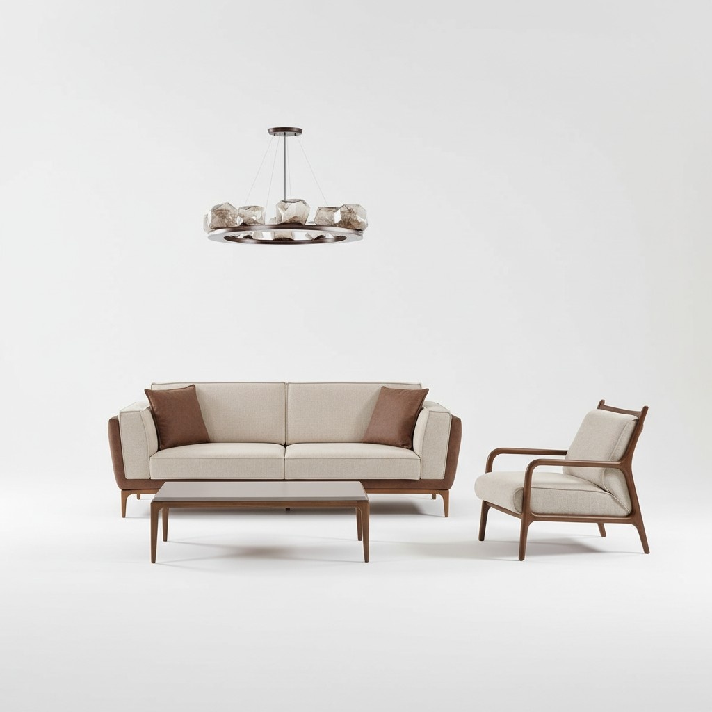 Three-seater sofa couch upholstered furniture couch set 2 pieces.