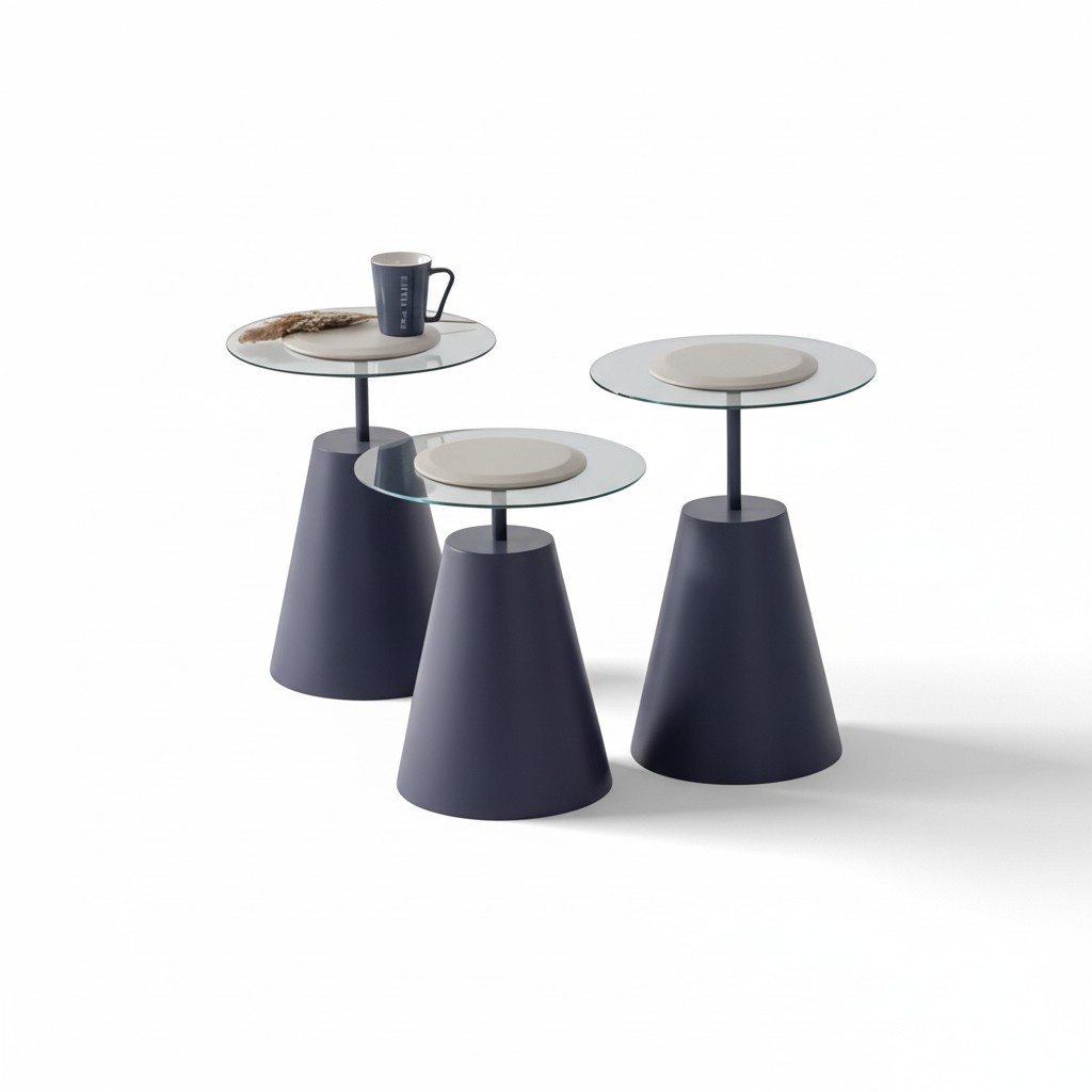Three-Piece Side Table Set – Elegant Design for Stylish Living Spaces Nesting Table