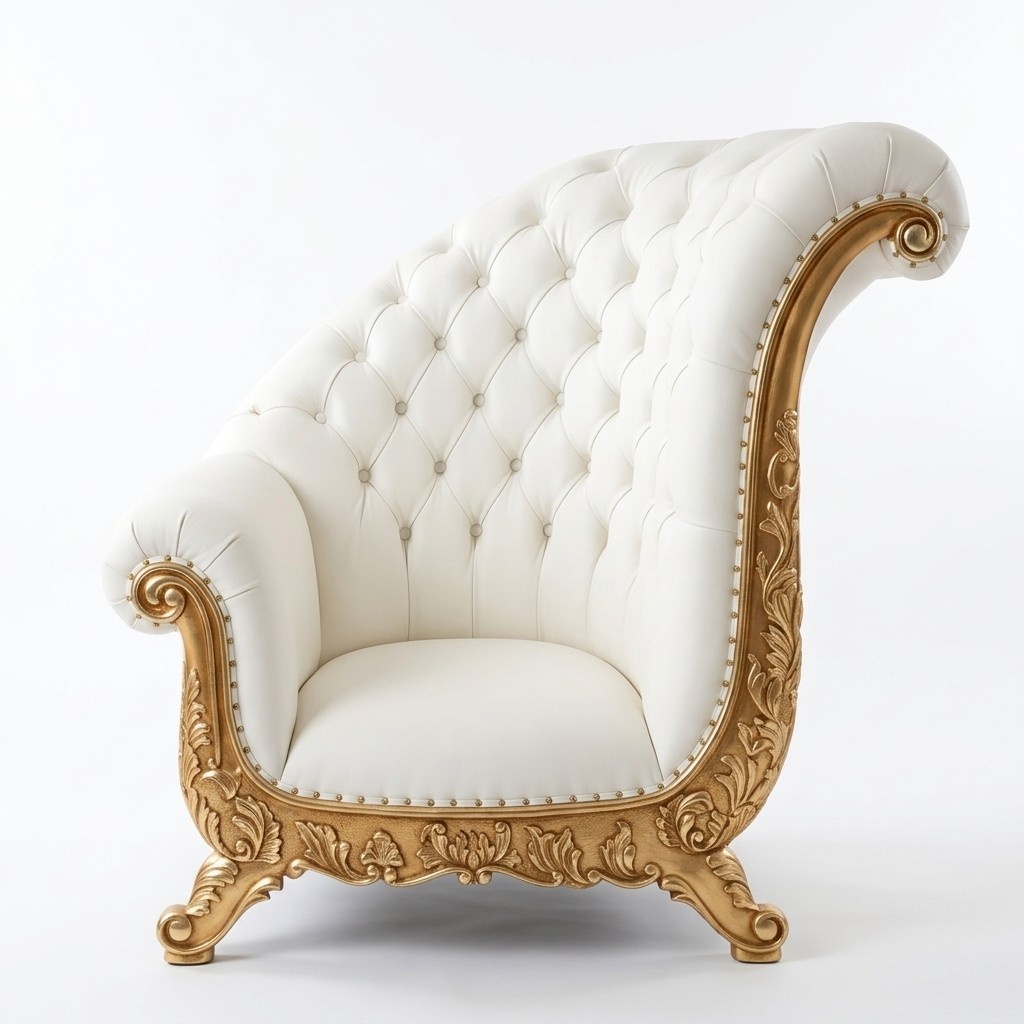 Throne Armchair Royal Upholstery Chesterfield Velvet 1 Seater Antique Style Chairs
