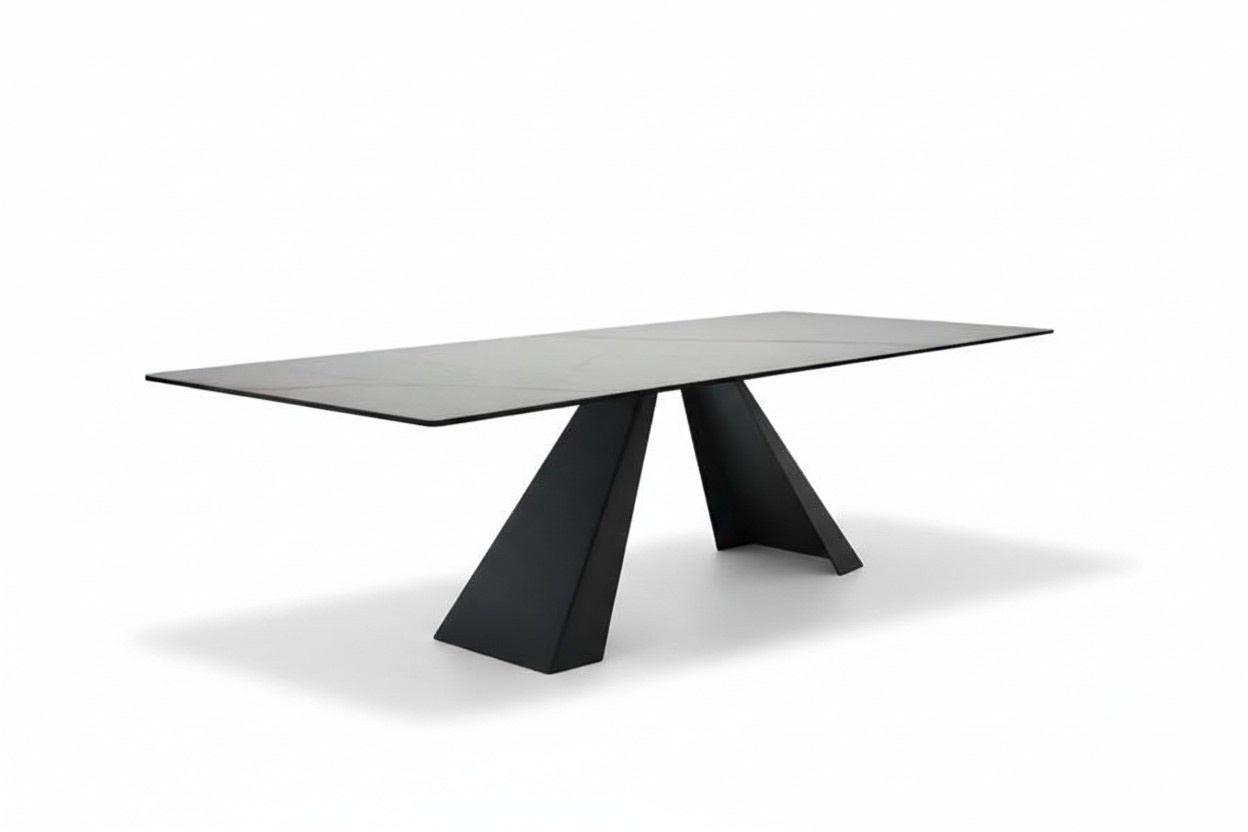 Luxury dining table metal dining table modern furniture gold stainless steel