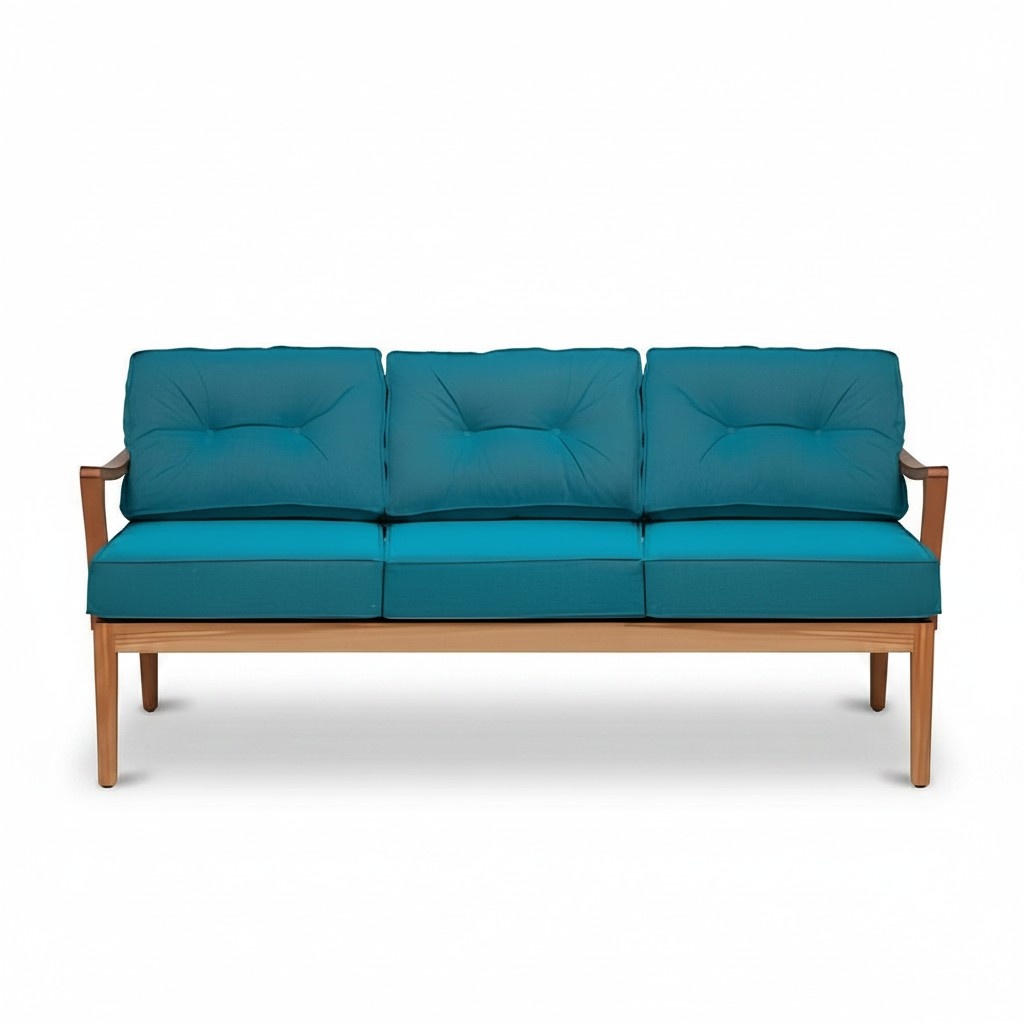 Turquoise three-seater bench dining room bench freestanding benches ottoman