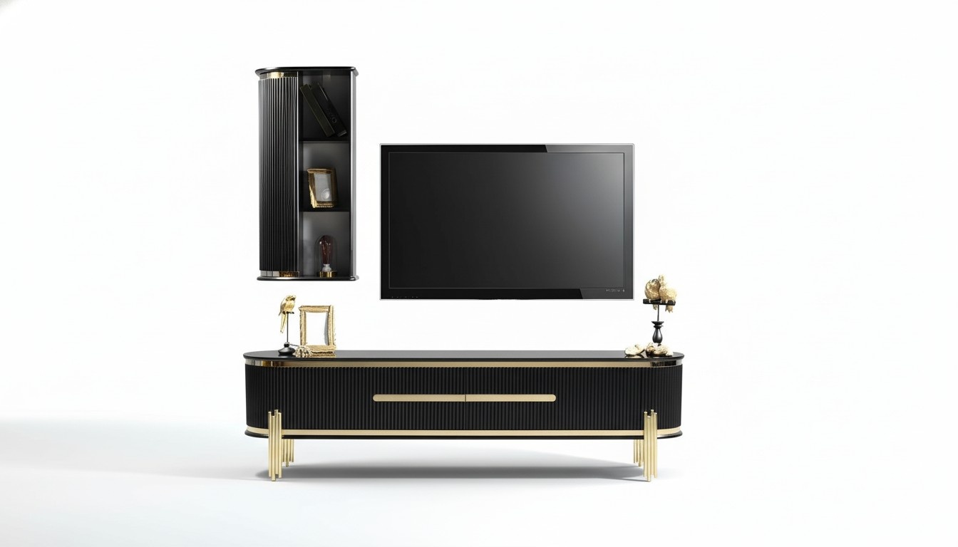 TV Cabinet Luxury Sideboard Dresser Living Room Cabinet Furniture Cupboards Shelf Wood