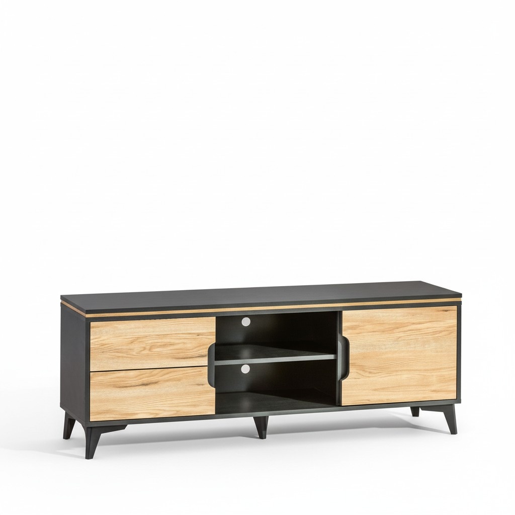 TV Lowboard Gappa TV Sideboard TV Cabinet Modern Living Room Collection Walnut