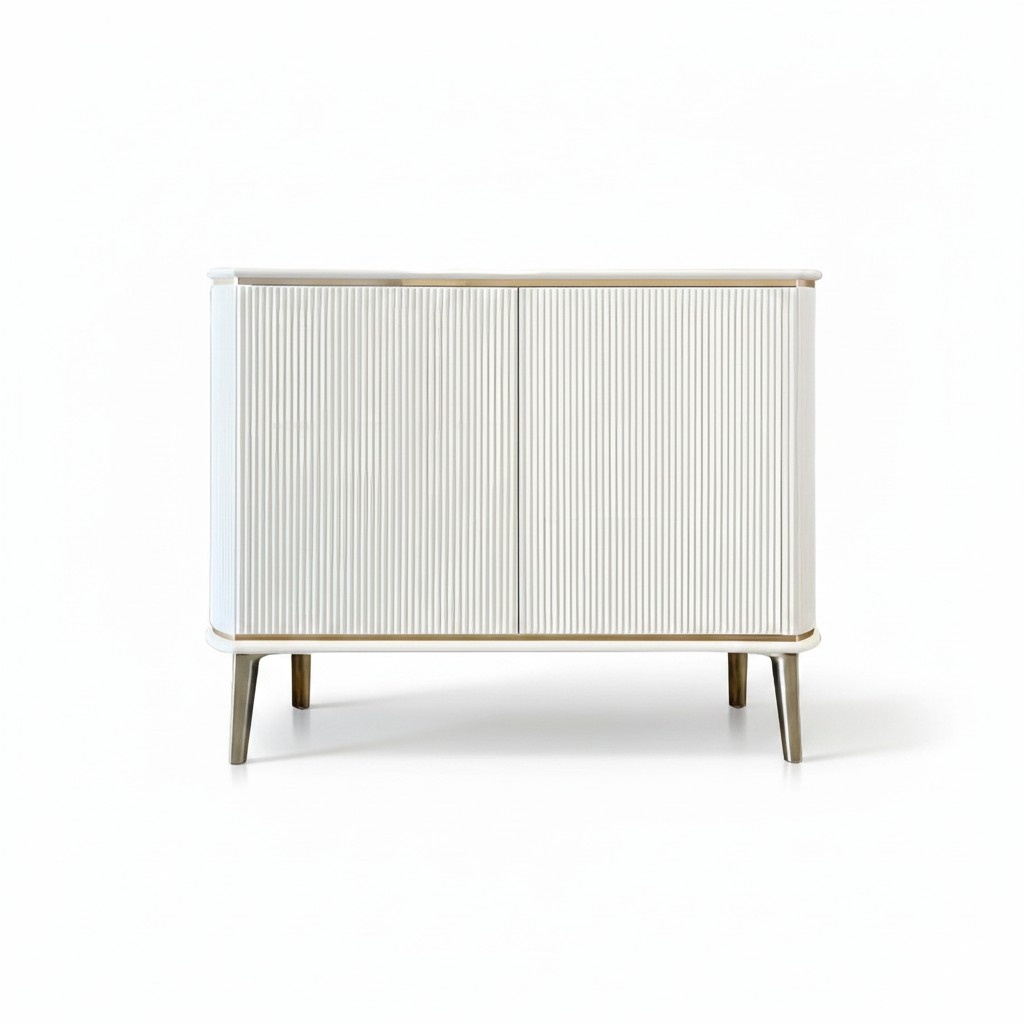 TV Lowboard Luxury White RTV Stand Living Room Modern Design Wooden Furniture Glass New