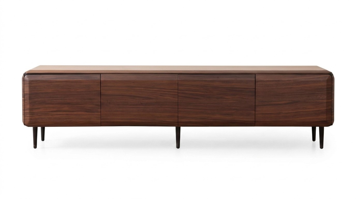 TV stand lowboard brown wood modern stylish sideboard for living room