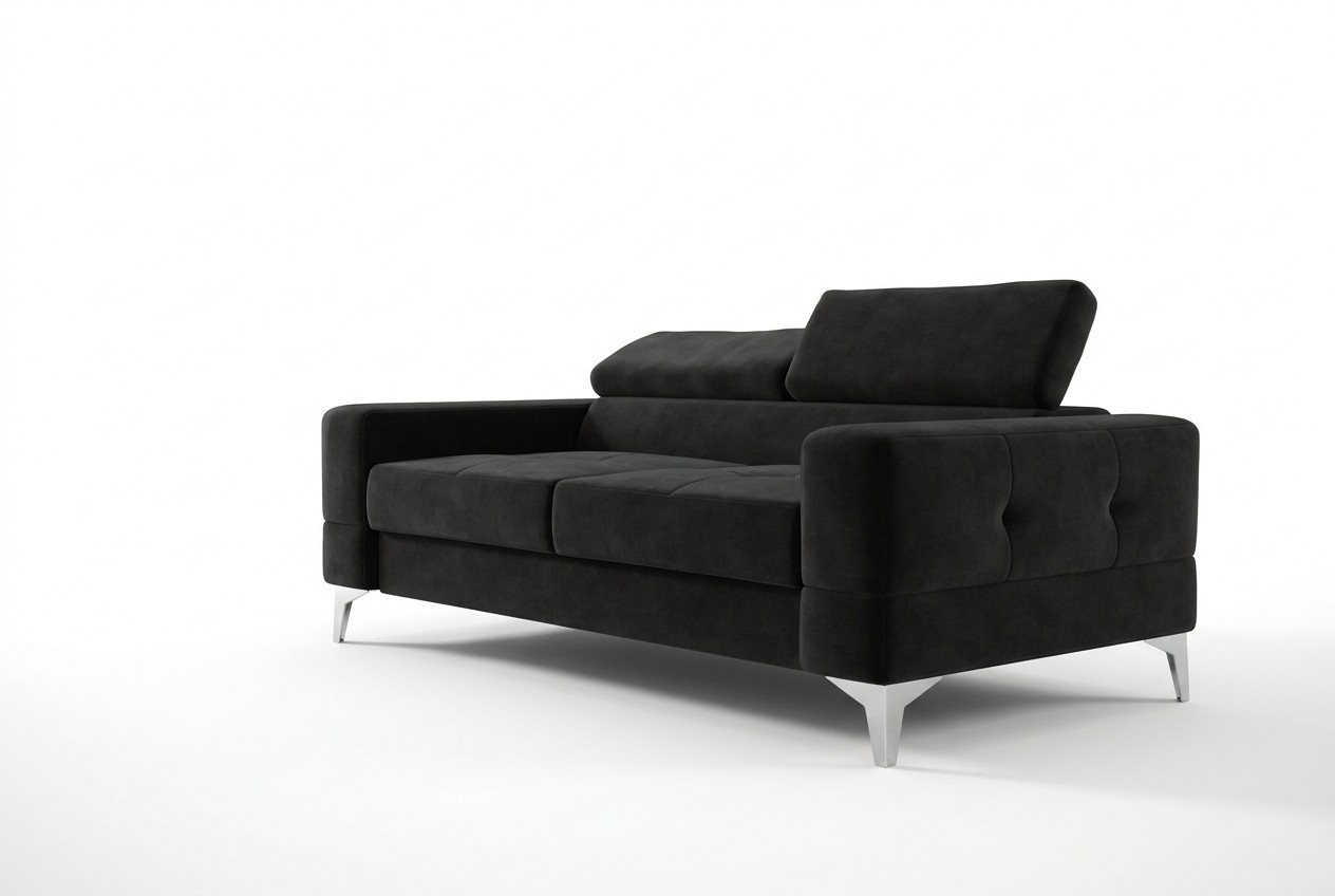 Two-seater leather sofa couch wood couch upholstery sofa 2-seater textile couches new