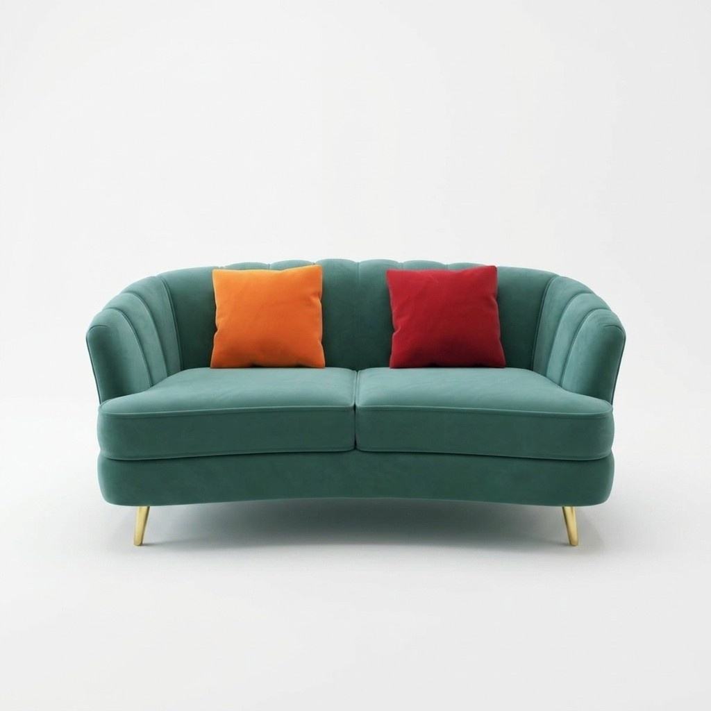Two seater sofa 2 seater design sofas upholstery modern seat fabric textile couch !