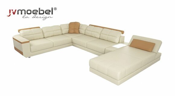 Designer Leather Fabric Seat Modern Corner Sofa UForm Living Room Design Couch Upholstery