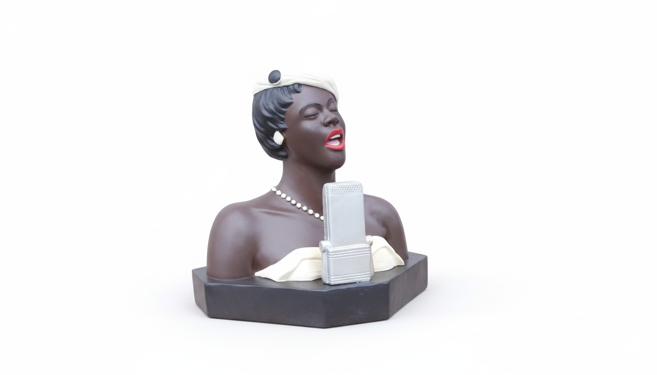 Singer soloist design decorative acrylic table lamp, 31cm high