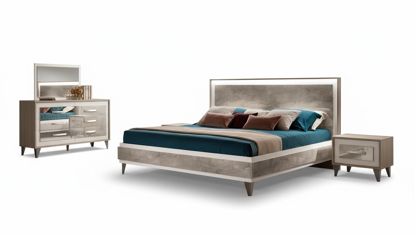 Upholstered bed 180x200 double bed hotel bed bedroom beds arredoclassic