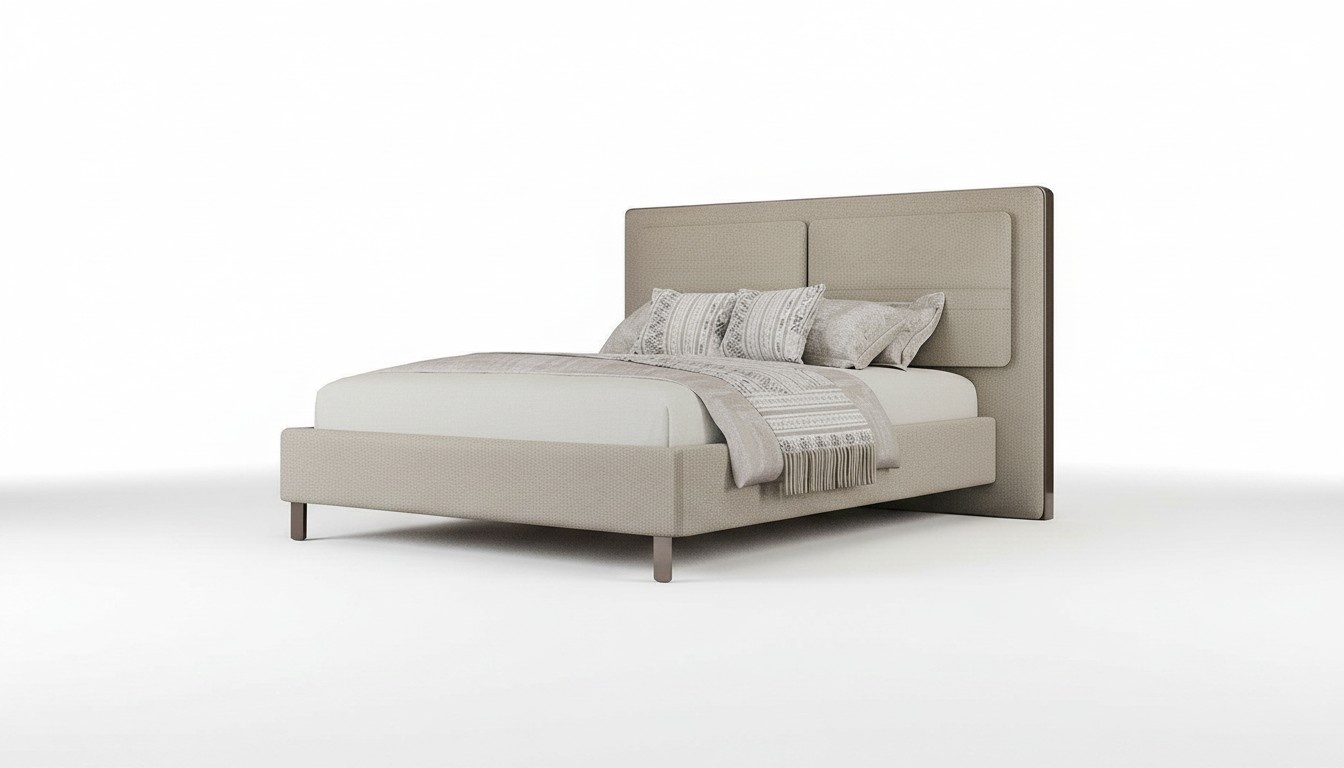 Upholstered bed 180 x 200 cm double bed luxury wooden furniture new