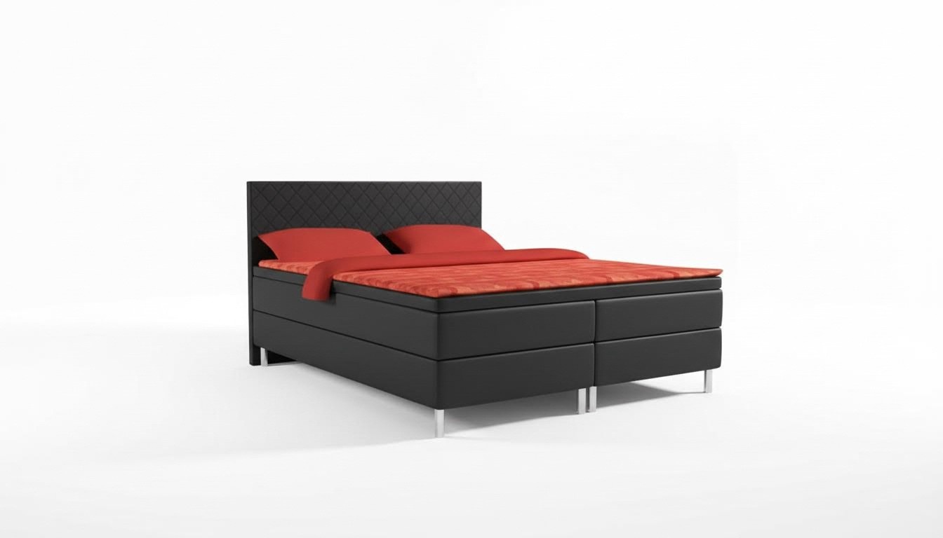 Upholstered Bed Faux Leather Designer Hotel Double Bed Luxury Design Black Frame Upholstered Bed