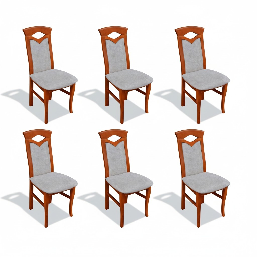 Upholstered chair armchair textile seat armchair set new kitchen chair dining room 6x chairs