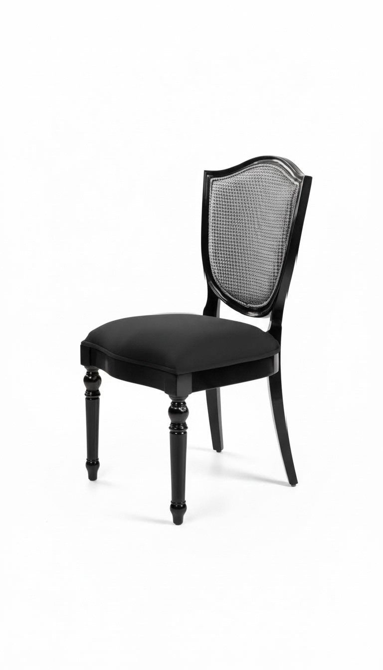 Upholstered chair Modern design textile chair Black dining room luxury furniture