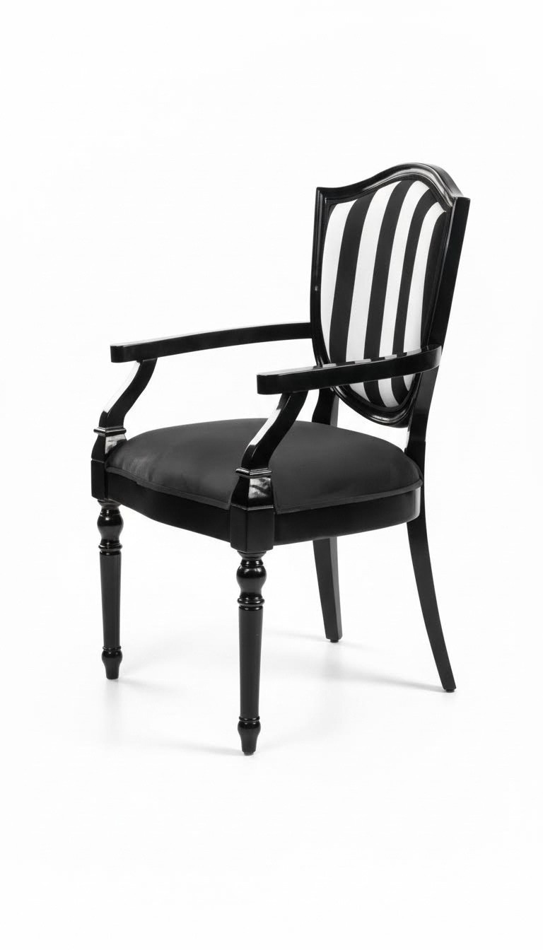 Upholstered chair Modern design textile chair Black dining room luxury furniture