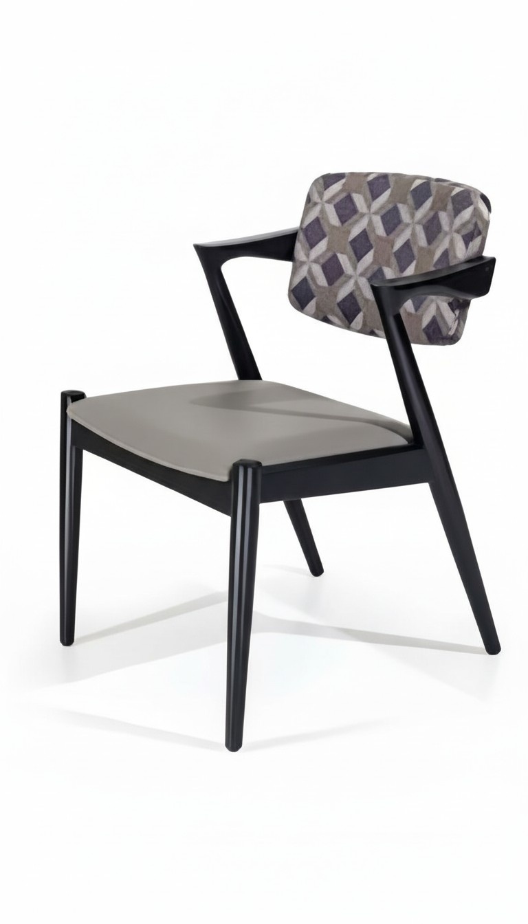 Upholstered chair Modern Design Textile Chair Gray Dining Room Luxury Furniture