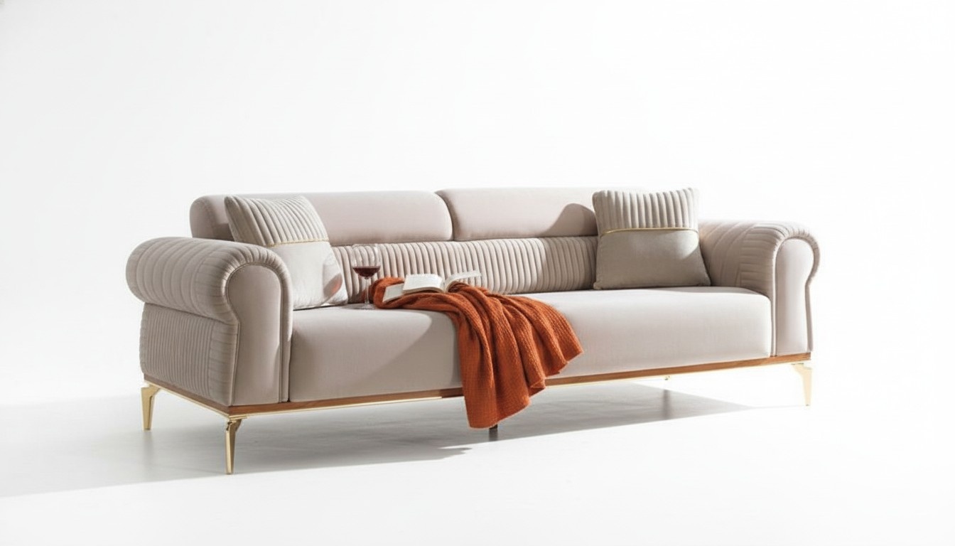 Upholstered couch three-seater sofa upholstered furniture seating furniture upholstered furniture