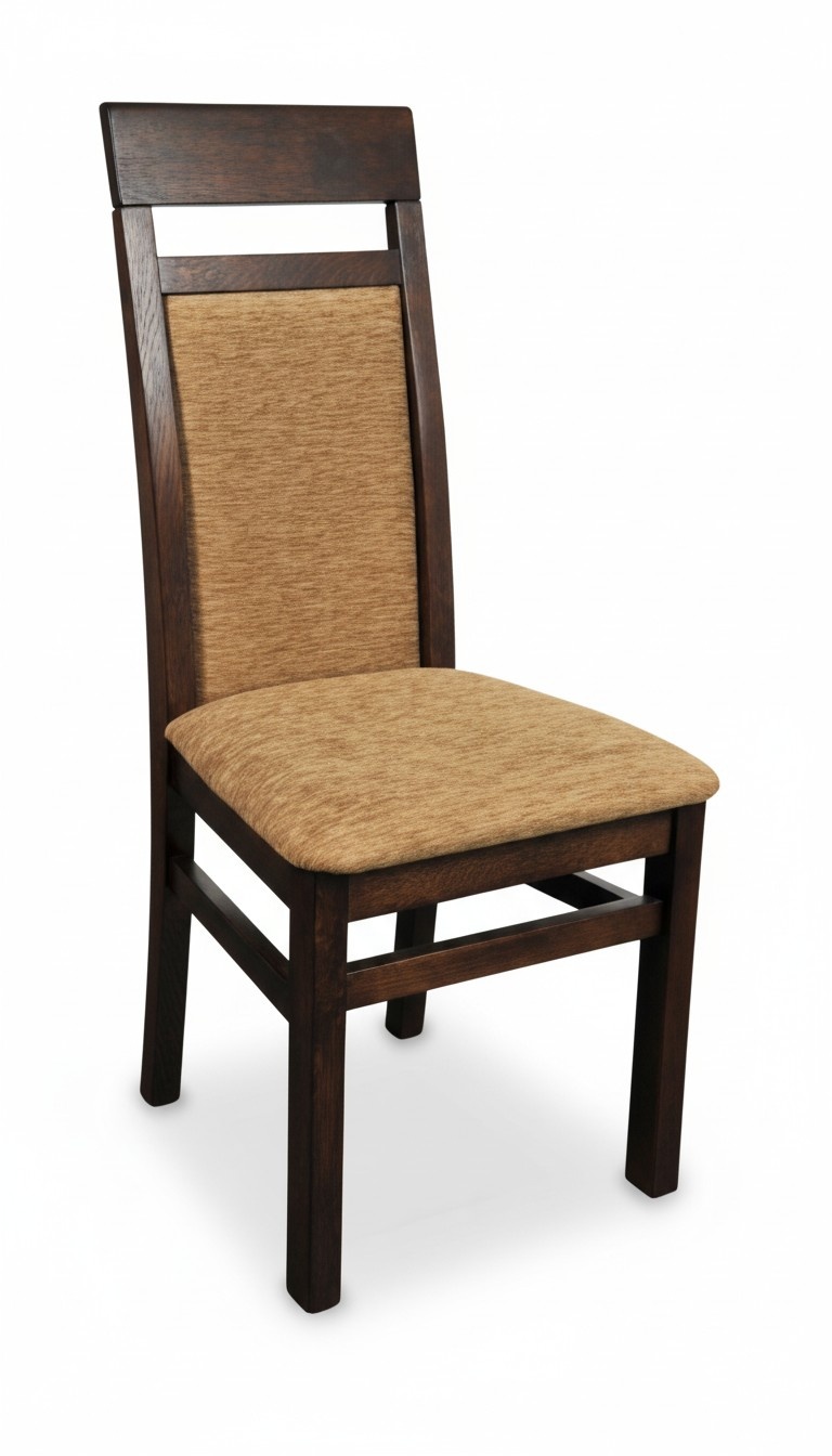 Upholstered dining room 4x set group chairs textile fabric solid wood