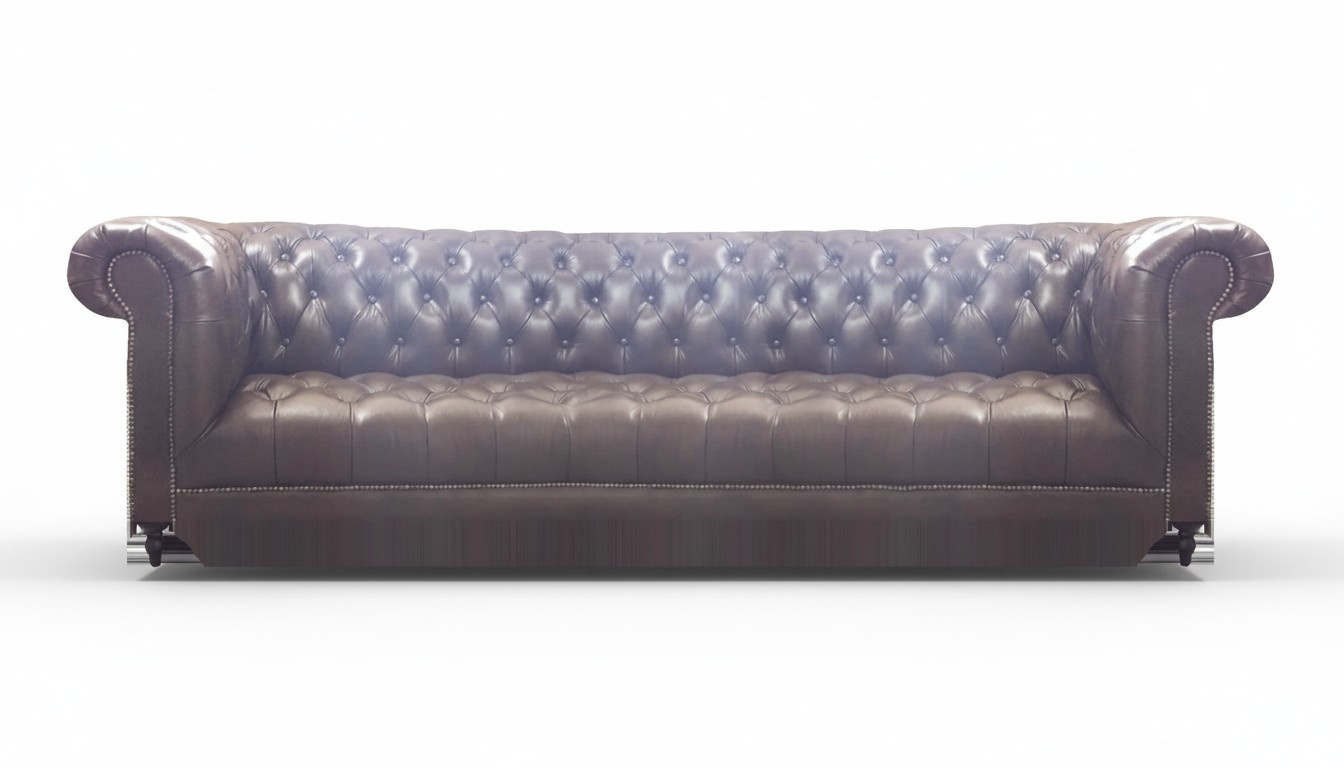 Upholstered Furniture Chesterfield Four Seater Sofa Couch New Luxury Leather Sofas