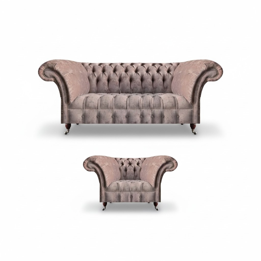 Upholstered Furniture Gray Complete Armchair Sofa Three-Seater Couch Sofa Set Textile